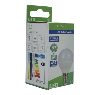 Bombilla Led Esférica E14 Luz Fría