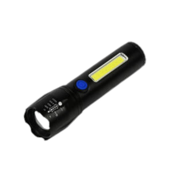 Linterna Led Recargable Aluminio Corta 5 W C/Zoom