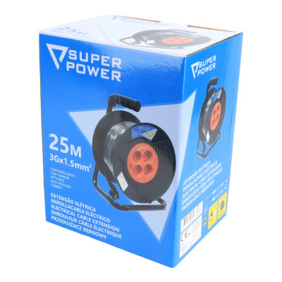 Extensible Eléctrico 25 m 3 x 1,5 mm