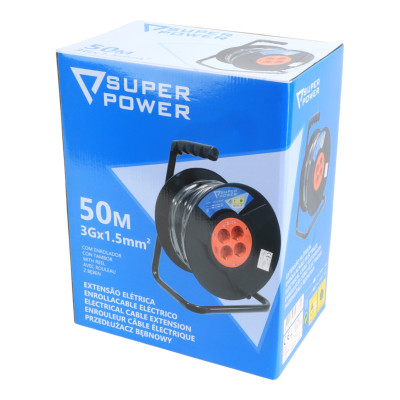 Extensible Eléctrico 50 m 3 x 1,5 mm