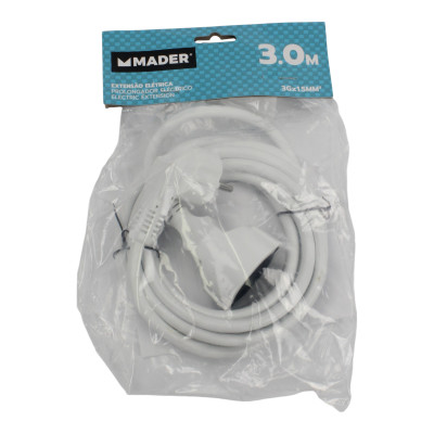 Prolongador Eléctrico Blanco/Negro