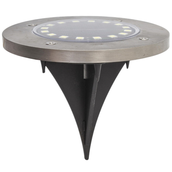 Lámpara Solar Inox Suelo Adhara Pack 4 uds