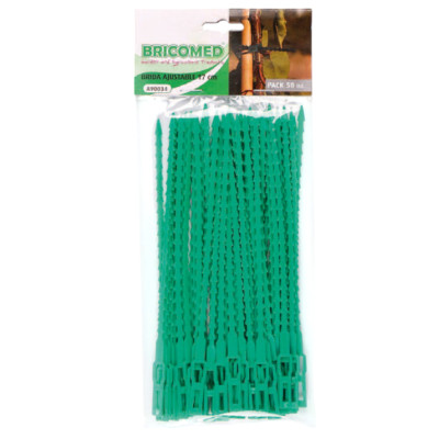 Brida Atar Verde Ajustable 17 cm Blíster 50 uds