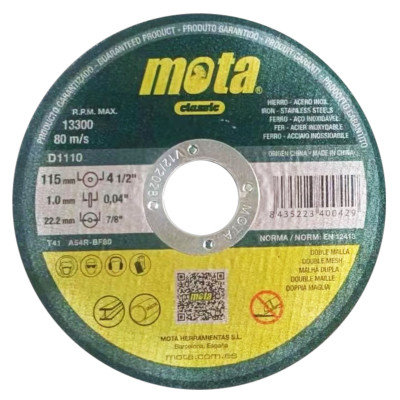 Disco Corte Inox 115 x 1 mm