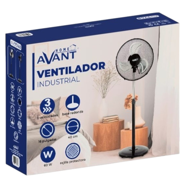 Ventilador De Pie Industrial 45 cm 60W