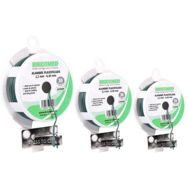 Rollo Alambre Verde Atar Plastificado