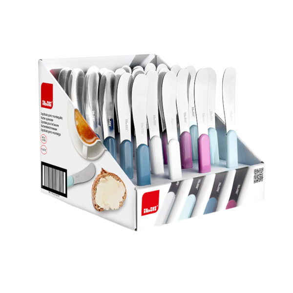 Expositor Espátula Mantequilla Inox 24 uds