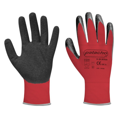 Guante Látex Rojo Rugoso