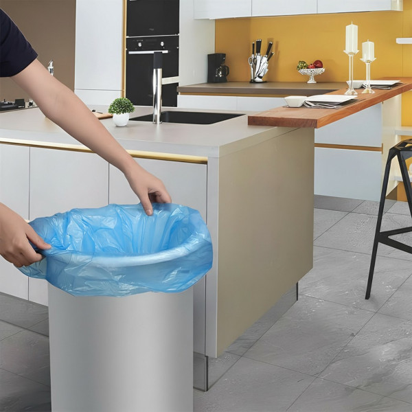 Bolsa Basura 55 X 60 Azul 30 L C/Asa 15 uds