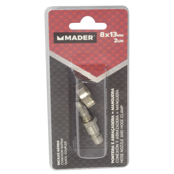 Empalme Rápido Macho 8 X 13 mm  2 Pzas